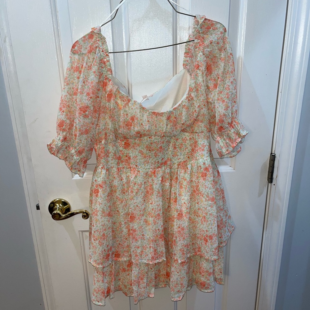 Loverchette Floral Ruffle Dress
